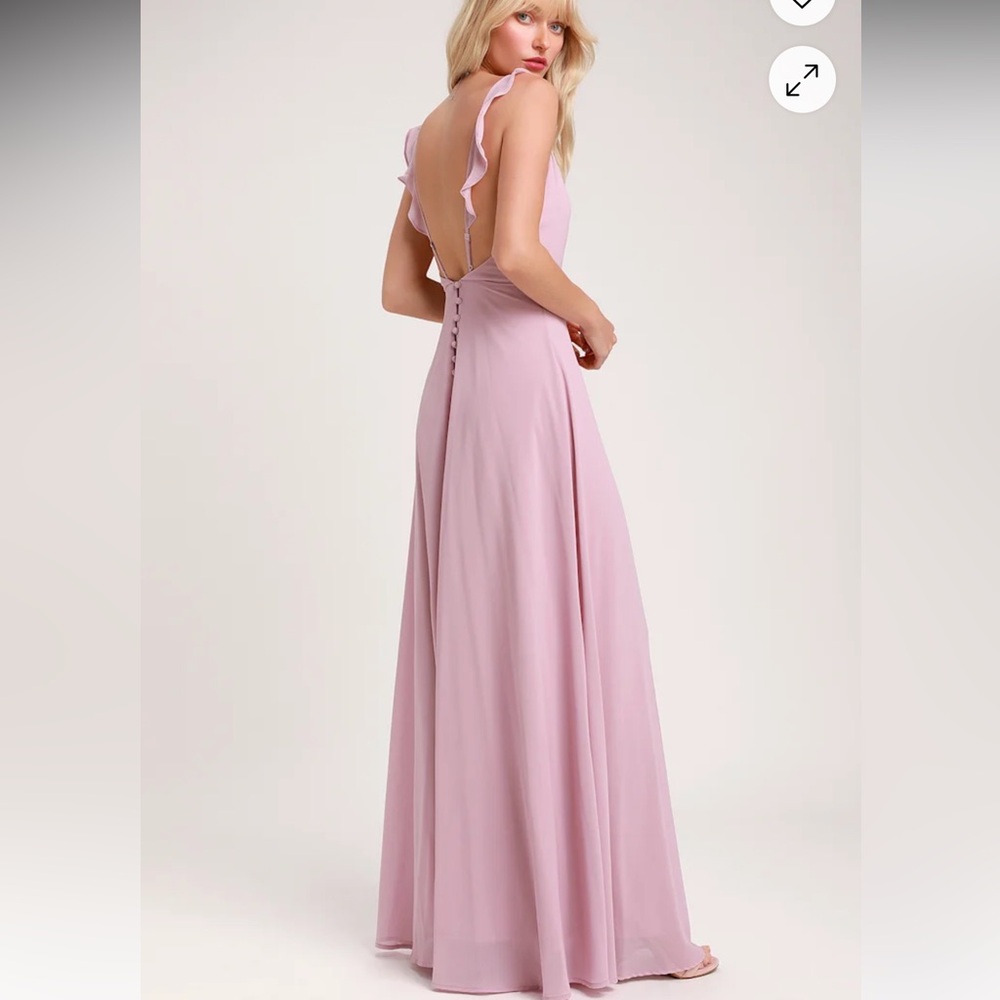 🆕 Lulus Meteoric Rise Mauve Maxi Dress Size S NWT | Bridesmaid / Wedding Guest
